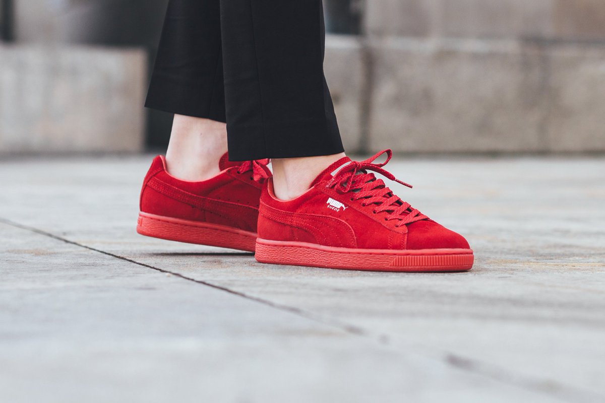 puma suede classic mono iced red