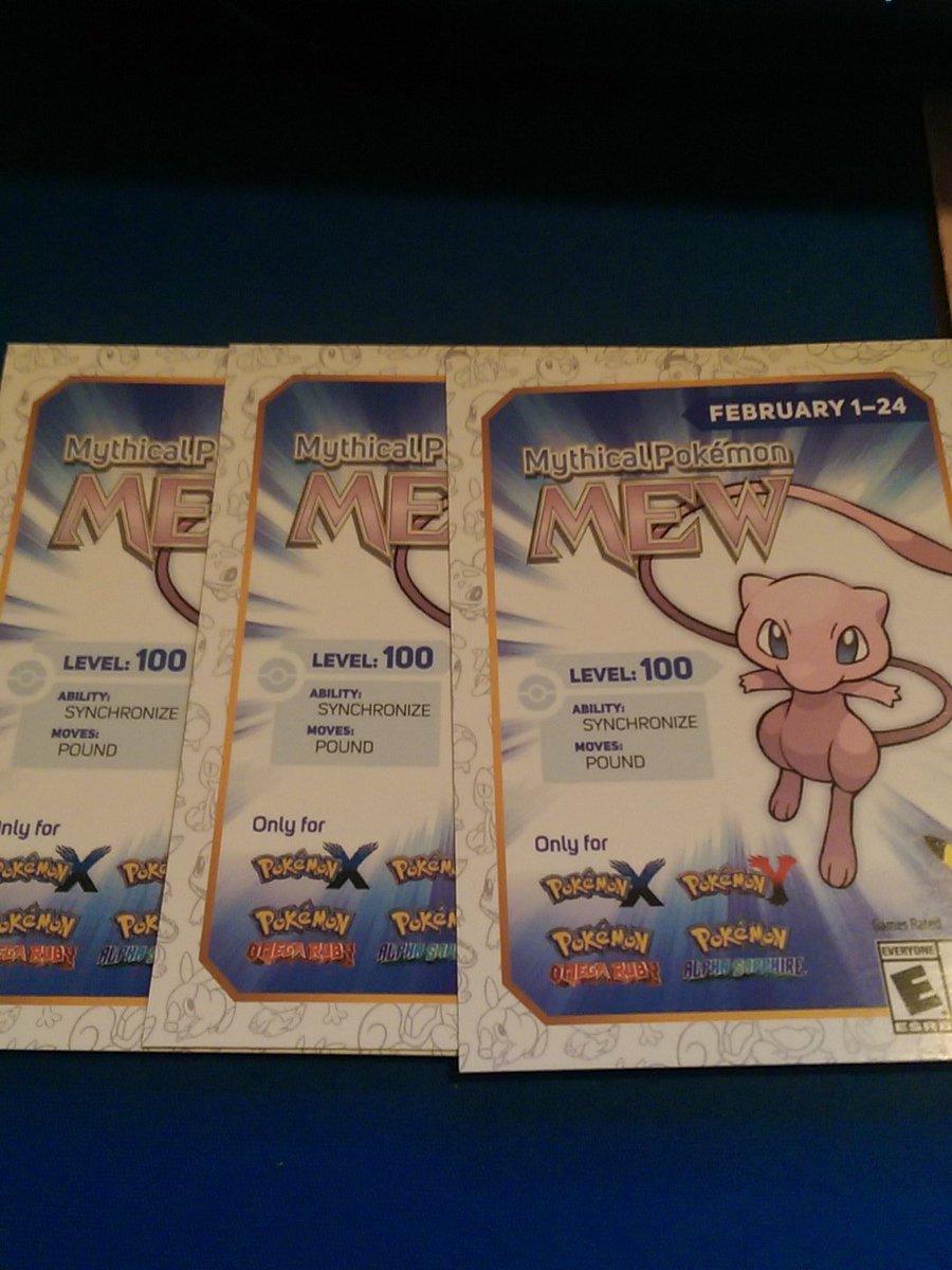 Xhjon's tweet photo. New event at #Gamestop #Pokemon #XYORAS #Mew #Pokemon20 https://t.co/VsW0Yzuswq