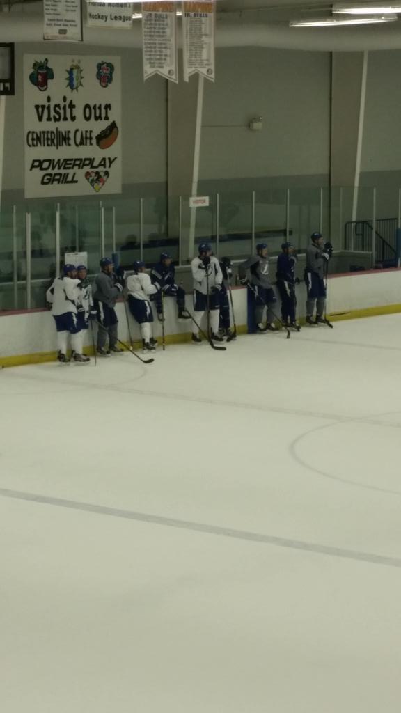 957WDAE's tweet photo. We are here for practice today at the Brandon Ice Sports Forum #TBLightning #NHL #BeTheThunder https://t.co/EhEglyunst