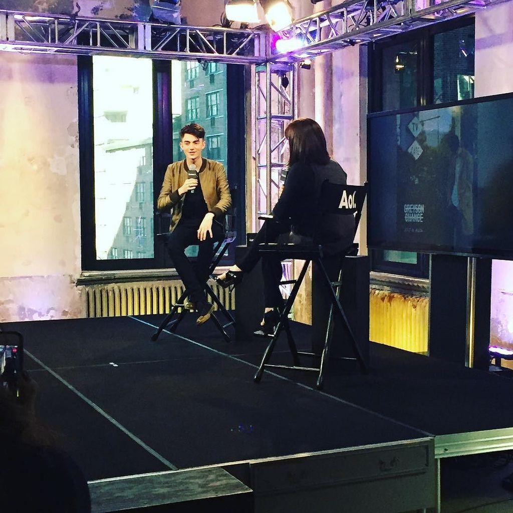 greysonchance's tweet image. Had a great time chatting with .@AOLBuild today! Talked in depth about HIT&amp;amp;RUN and my writing process