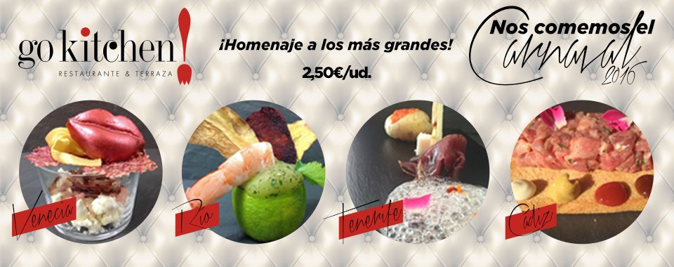 YooFitMadrid's tweet photo. El chef de #GoKitchen! es un maldito genio de la cocina creativa y homenajeará con pinchos de autor al #Carnaval https://t.co/cKVU9J0fDp