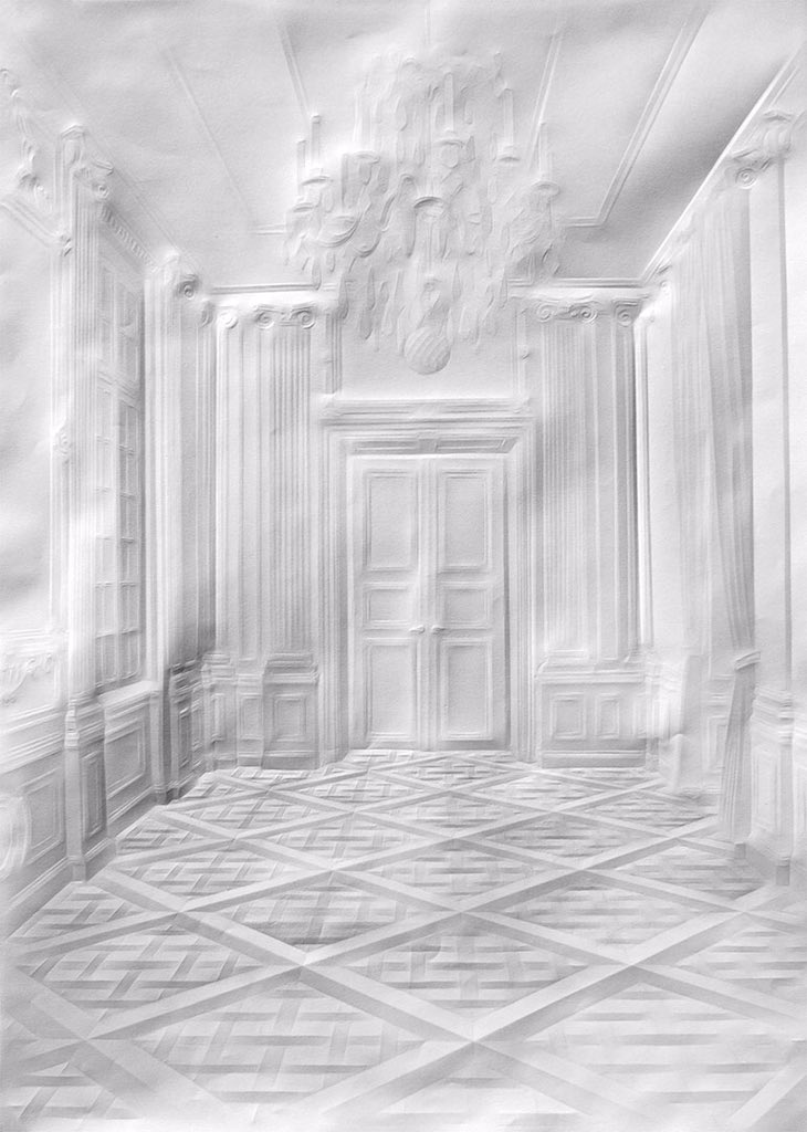 CayceZavaglia's tweet photo. Studio Inspiration: drawing with nothing - beautifully folded architectural works on paper by #simonschubert https://t.co/Z9CCd4FGIz