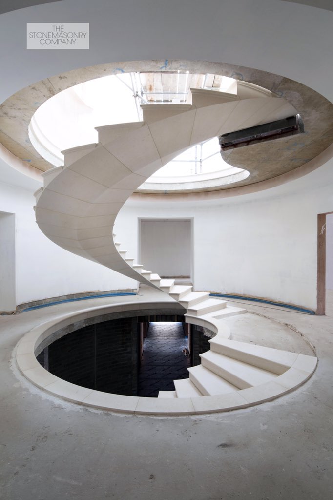 stonemasonryco's tweet photo. @IStructE what would we have done without Clever structural engineers ? A concrete staircase ? Stone rule ! https://t.co/qyPMyBHqEb