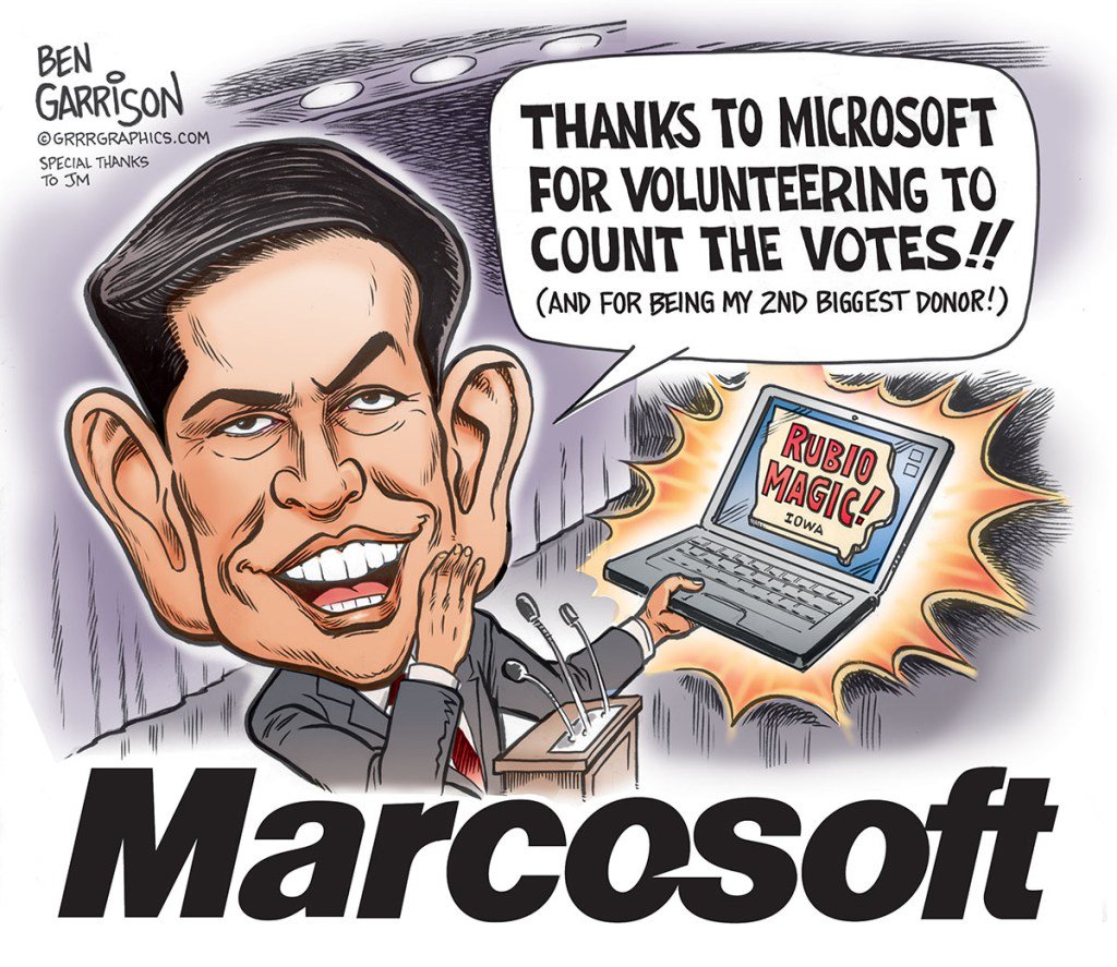 GrrrGraphics's tweet photo. New Cartoon “Marcosoft” by Ben Garrison https://t.co/3zuCkjWbJ5 https://t.co/XD2OMsAzGo