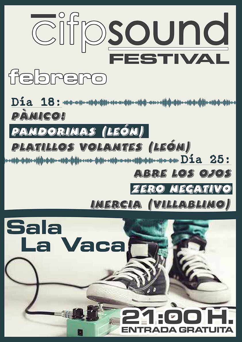 Ya ha llegado a Ponferrada #CifpSoundFestival. Te apuntas? 18 y 25 de Febrero en la Sala La Vaca <a href="/imasonfp/">ImagenSonido PONFE</a>