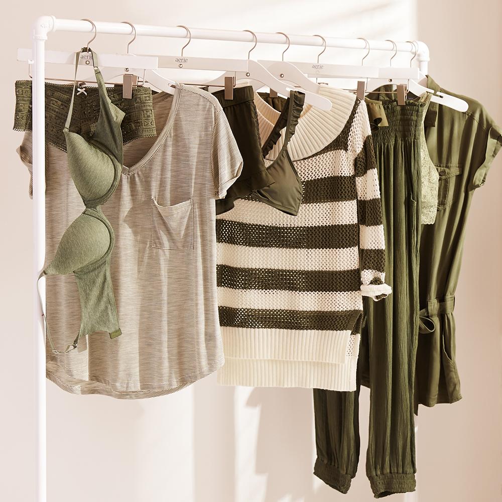 Aerie's tweet photo. We're sweet on army green! Shop bralettes, swim &amp; more in our fave shade: https://t.co/jGlRbte8x5 https://t.co/t8oADBIthN