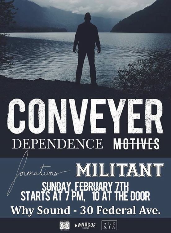 militant_uthc's tweet image. This is on Sunday. 7 pm, $10 at the door! Come hang w/Conveyer, Dependence, Motives, and our homies in Formations!