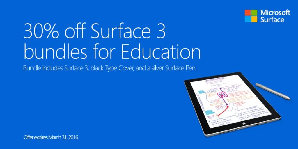 MicrosoftEDU's tweet image. Thinking about @surface? Now is the perfect time to pick up a #Surface3. Learn more: msft.it/6017BZSr9 #edtech