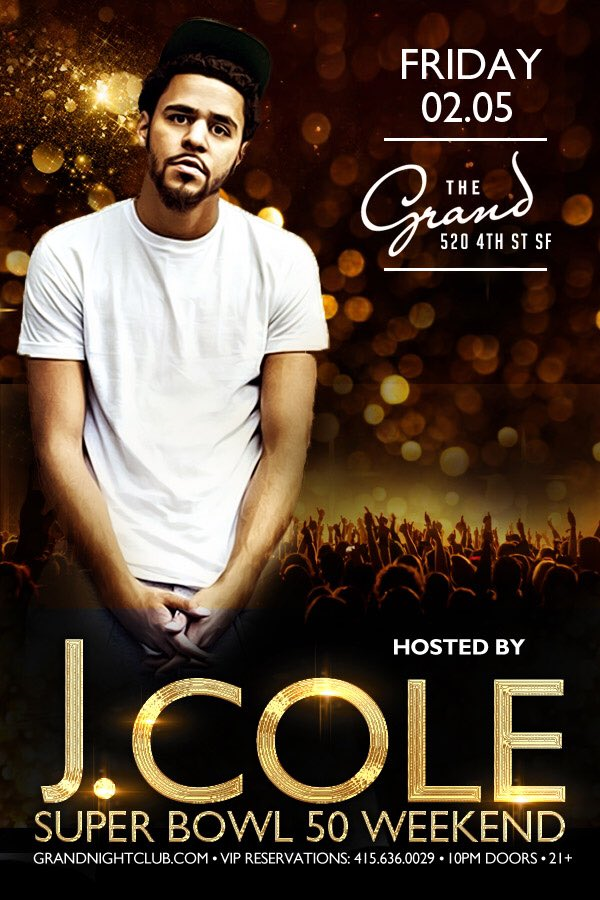 BayAreaCentral's tweet photo. The Grand Nightclub hosted by  @JColeNC #SuperBowl weekend. #SanFrancisco https://t.co/b8j0KGbInI