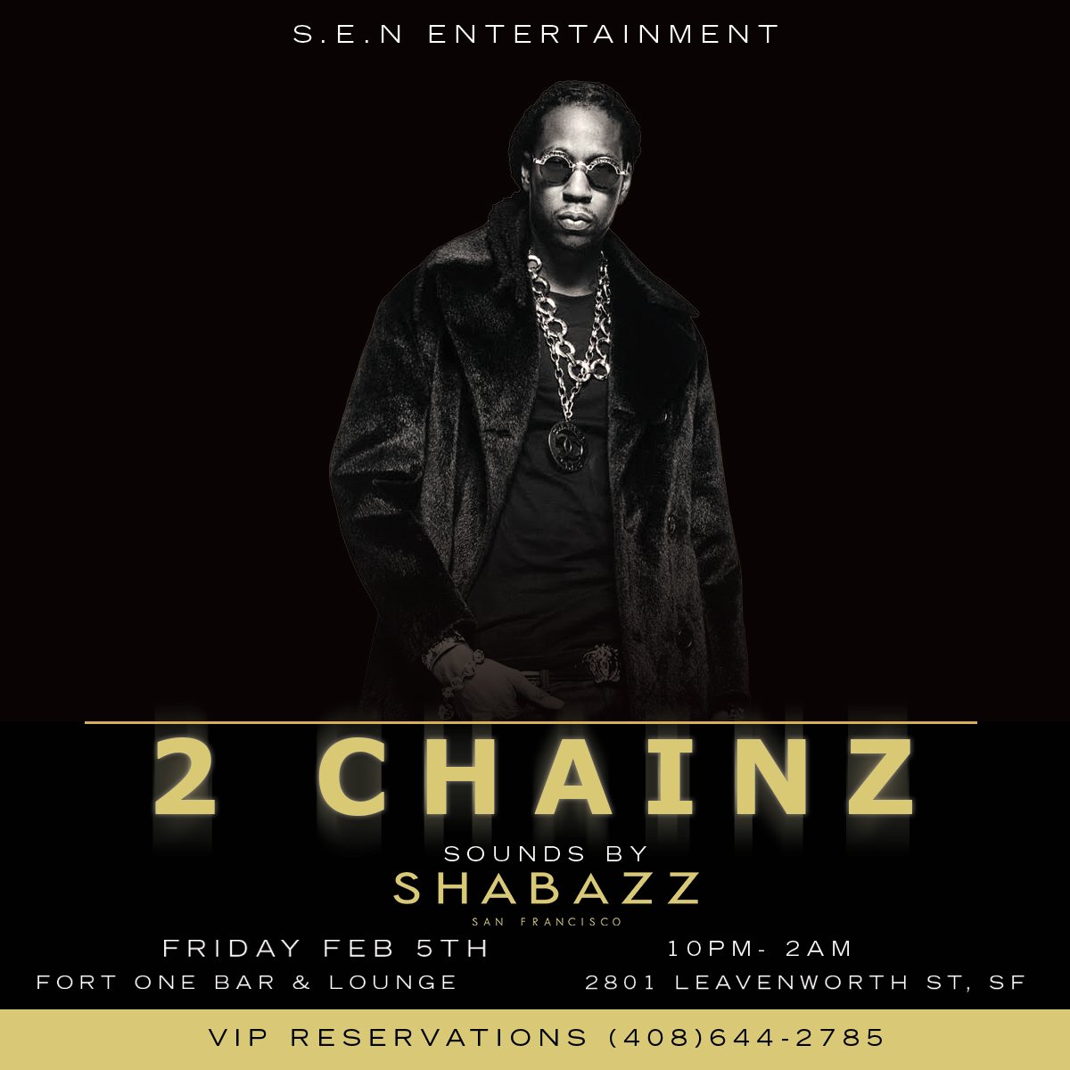 BayAreaCentral's tweet photo. @Fort1BarLounge with @2chainz #SuperBowlWeekend https://t.co/uacE0BisRC