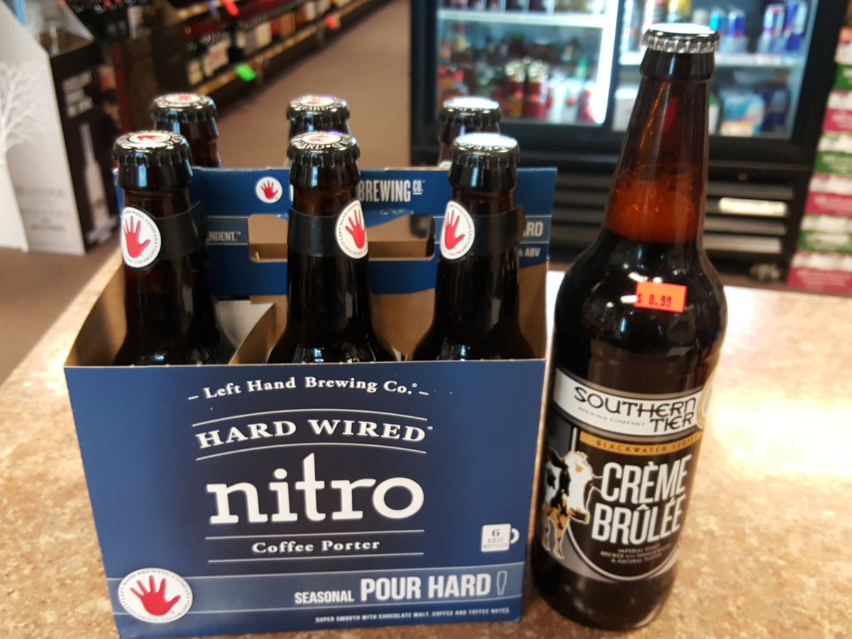 ChetsLiquor's tweet photo. @LeftHandBrewing Nitro coffee porter and @stbcbeer creme brulee https://t.co/rVVIv4bguO
