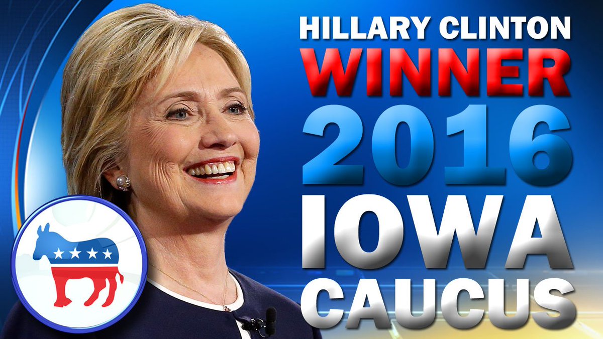 #BREAKING Hillary Clinton wins Democratic caucuses in Iowa. https://t.co/18CKpJj4k2