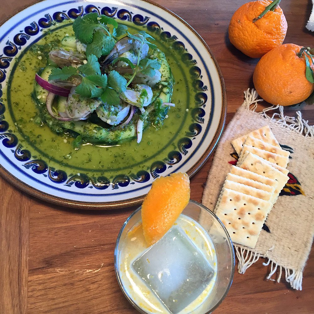 A sneak peek at <a href="/PancitoLefty/">Pancito & Lefty</a>'s fire shrimp chscp.co/1Ko44UX #chs #chseats