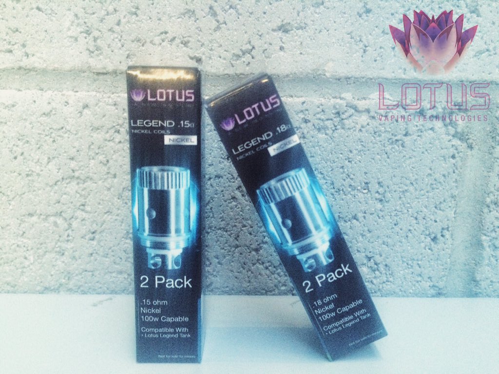 lotusvaping's tweet photo. Nickel Coils for Legend Tank now available online. #bleedpurple #vapeswag #tempcontrol https://t.co/kFxlRvy8ve