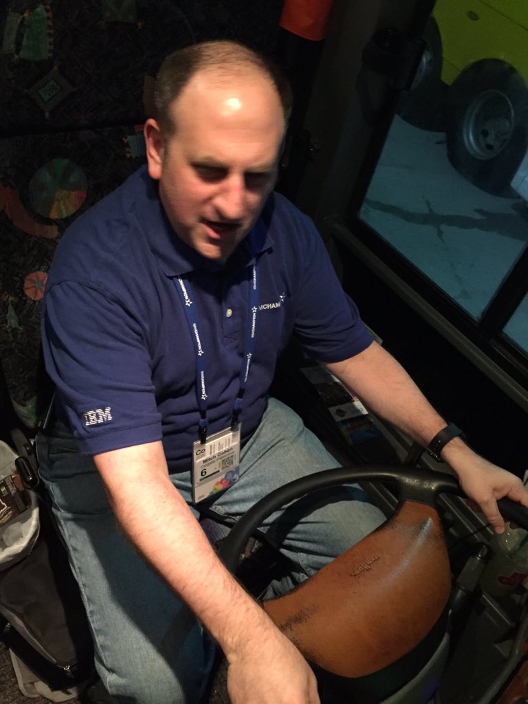 amandabauman's tweet photo. #ibm champion bus! @IBMConnect   @curiousmitch is driving https://t.co/258PDErjsn