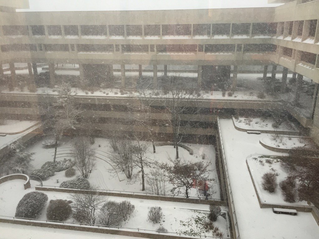 JoeHRnold's tweet photo. When did Snow bother us so much? It looks kind of nice from inside here! Love WI #winterstormkayla #SentryStyle https://t.co/PQoOgRfrkk