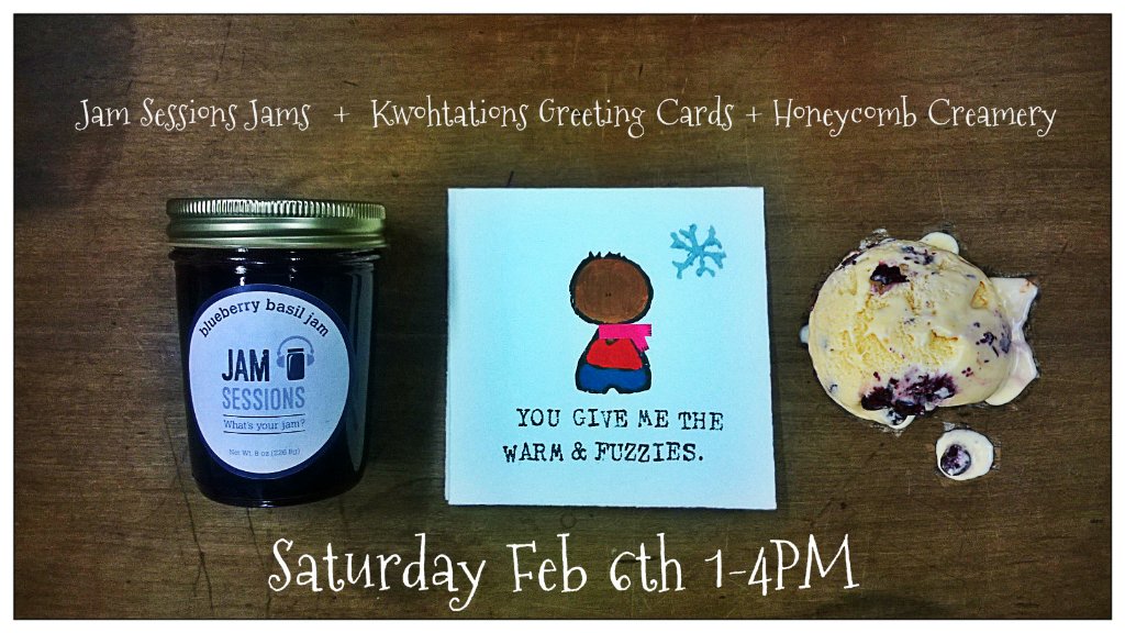 DavisSquared2's tweet image. Cards and Ice Cream and Jams, oh my! Pre #Valentines Event this Sat, 1-4.  #Somerville #shoplocal #bemyvalentine
