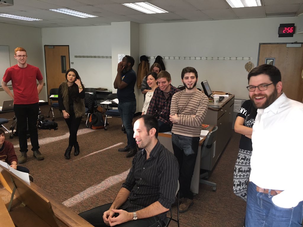 2016 Young composers discussing piano writing with pianist Spencer Myer. .<a href="/FordhamUnivers/">Fordham University</a> #fordham #newmusic