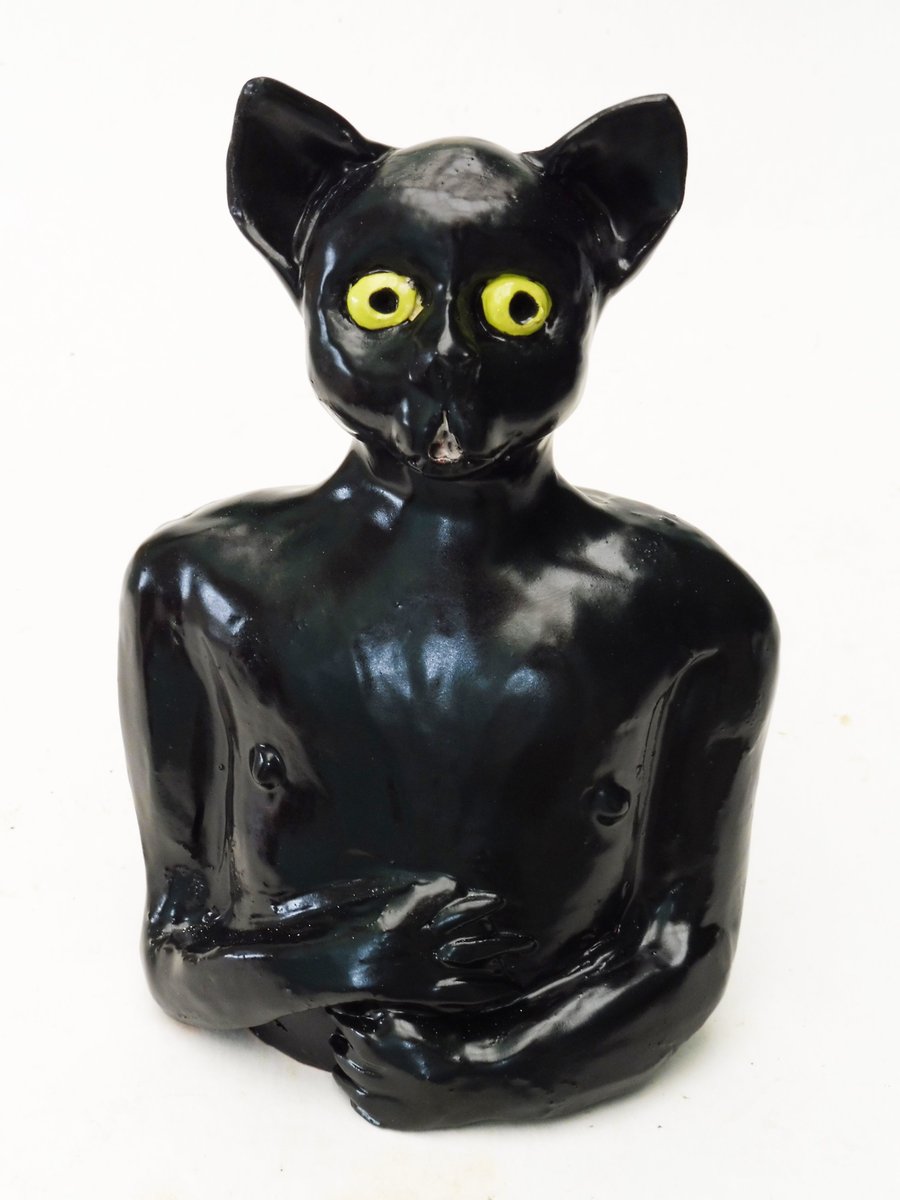 raynerbrothers's tweet photo. We're back open today with 'Summer Pudding' show -12 to 4. Lots of new works to see #blackcat #raynerbrothersgallery https://t.co/dMriGzKJGQ