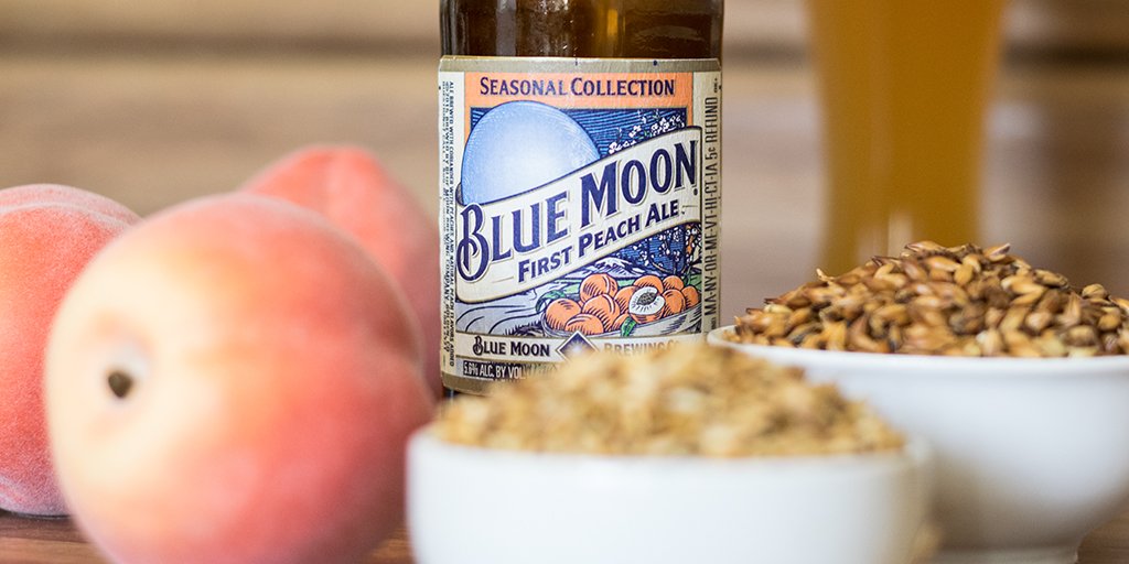 BlueMoonBrewCo's tweet photo. With one foot in spring and one in winter, #FirstPeachAle's peaches and caramel malts will sweeten up your season. https://t.co/W5QD0m9wjb