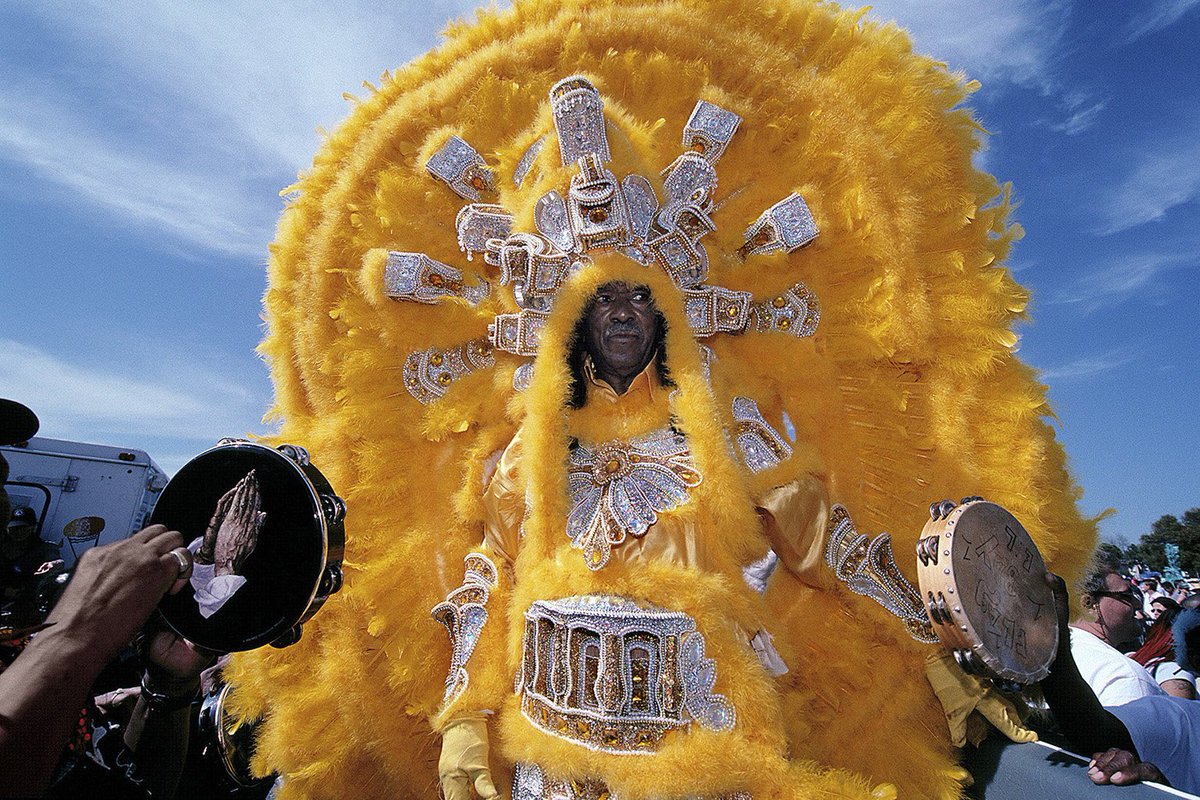 MusicToursNola's tweet photo. Big Chief "Tootie" Allison Montana. Photo by Eric Waters. #NewOrleans #music #MardiGras2016 #MardiGras https://t.co/fJ8dDDQiLB