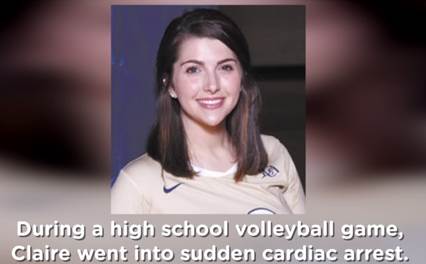 childrensatl's tweet photo. As a school dean used an AED to save 17 y/o Claire, a rolling camera captured it on video: https://t.co/rChGWWfZV8 https://t.co/xVNoUgla4K