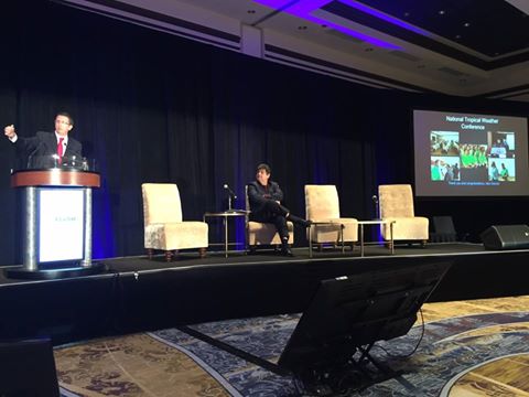 HurricaneCon's tweet photo. Thank You Dr.Knabb for supporting National Tropical Weather Conference. It's appreciated! @NHCDirector #FLASHAC https://t.co/wzCqZ7YAQZ