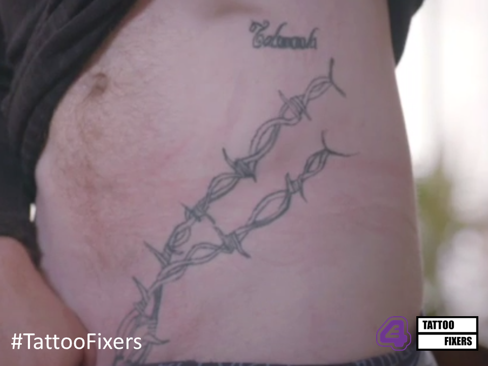 Tattoo Fixers Extreme on Twitter Heres PhilDevons ropey barbed wire  Still thinking about that coathanger TattooFixers Freetheboys  httpstcoLPdJA71Khw  Twitter