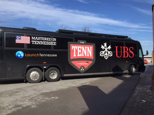 UBS's tweet photo. On the road again with @LaunchTN and The #TENN. Today, #Knoxville. Proud to support these great #entrepreneurs! https://t.co/COlNsiMl2J