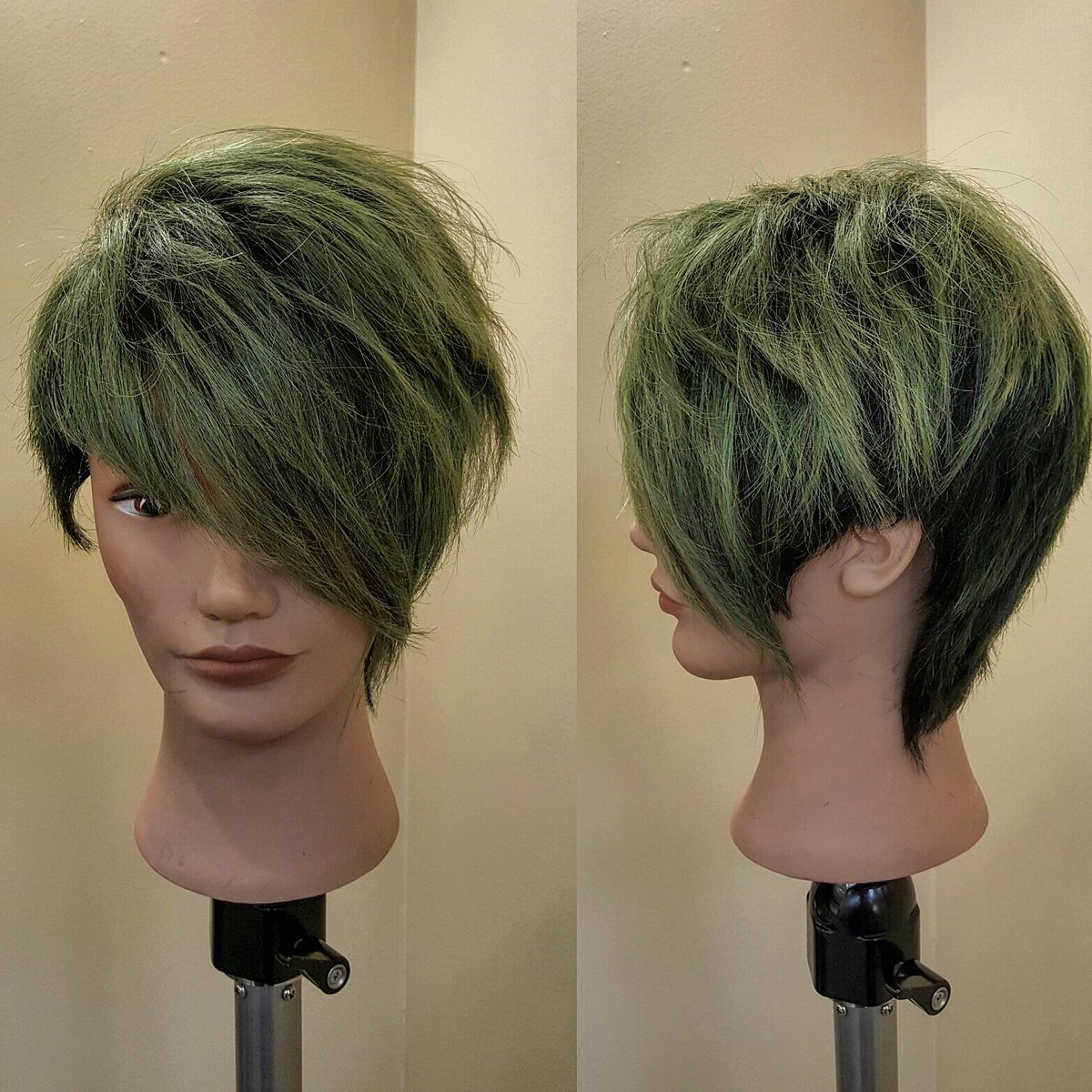 FranInnovates's tweet photo. Green hair #francescoinnovates #haircuts #haircolor https://t.co/7a9umx5BpN