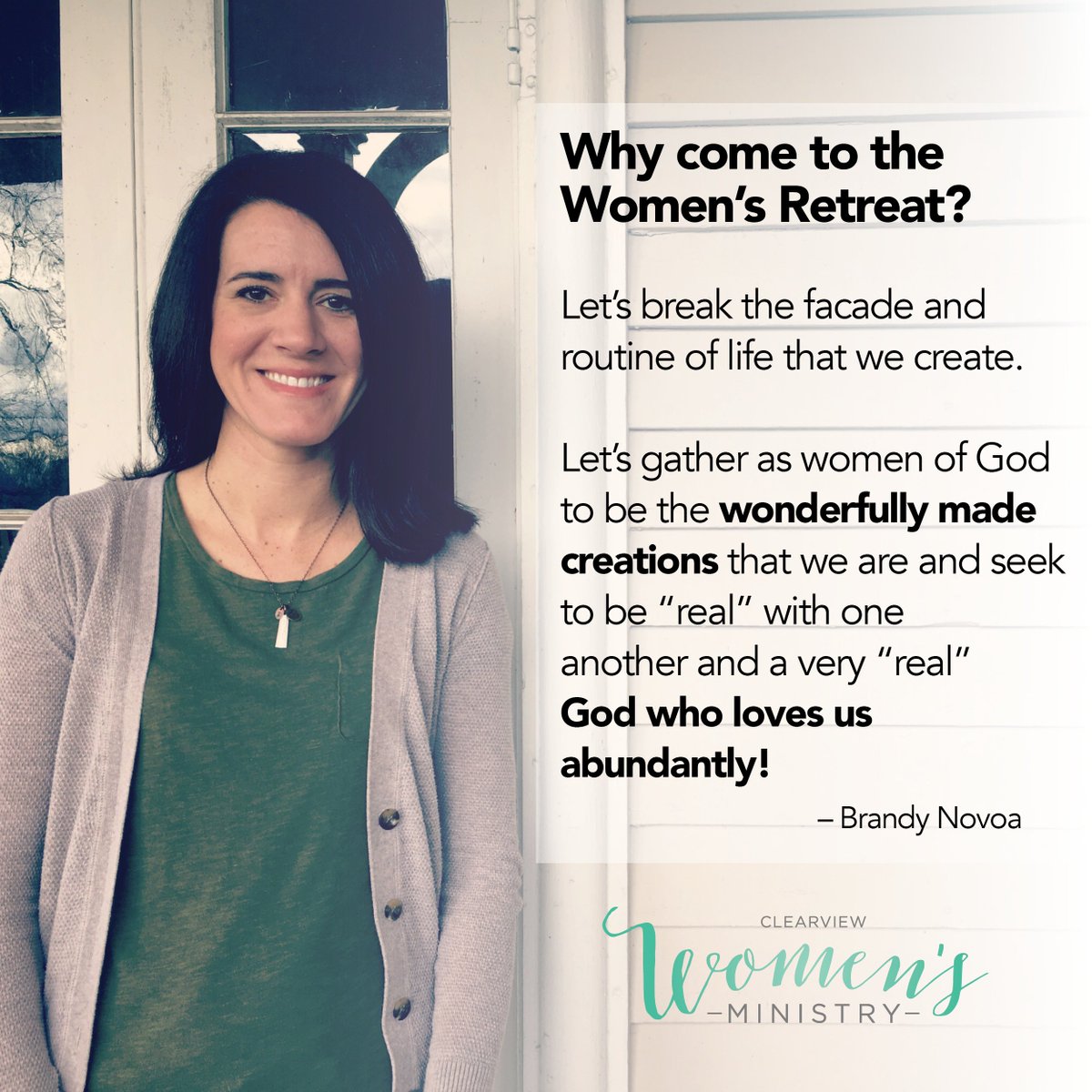 ClearViewChurch's tweet photo. Ladies! Sign up today for the Women's Retreat. It's going to be wonderful and here's why. https://t.co/H97ITLXWsT https://t.co/zyym0o9TA2
