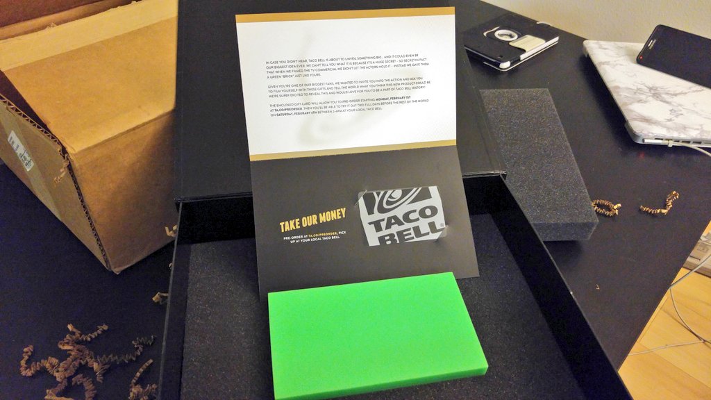 TBGyde's tweet photo. Thank you @tacobell !!! So excited for what's to come!! https://t.co/DH0L7GDCRo