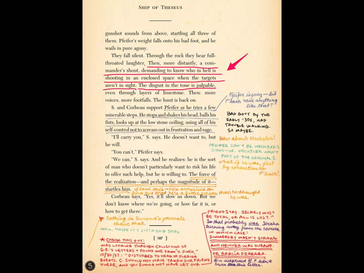 MyTheseus's tweet photo. Could not bring myself to do it. I have taken screenshots of ebook &amp; marked up. @alterAlison @dougdorst @SFiles22 https://t.co/TeYl1UPS2X