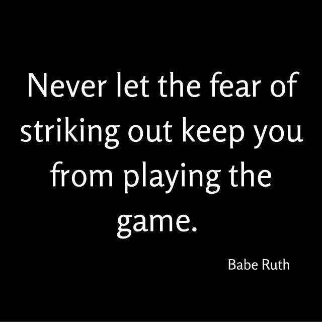 Don't let fear hold you back. 