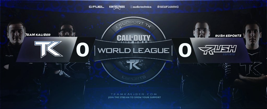 TeamKaliber's tweet image. Week 4 of the #CODWorldLeague NA starts soon. We are the first match up vs Rush eSports @ 5 pm CST. #tKAllDay