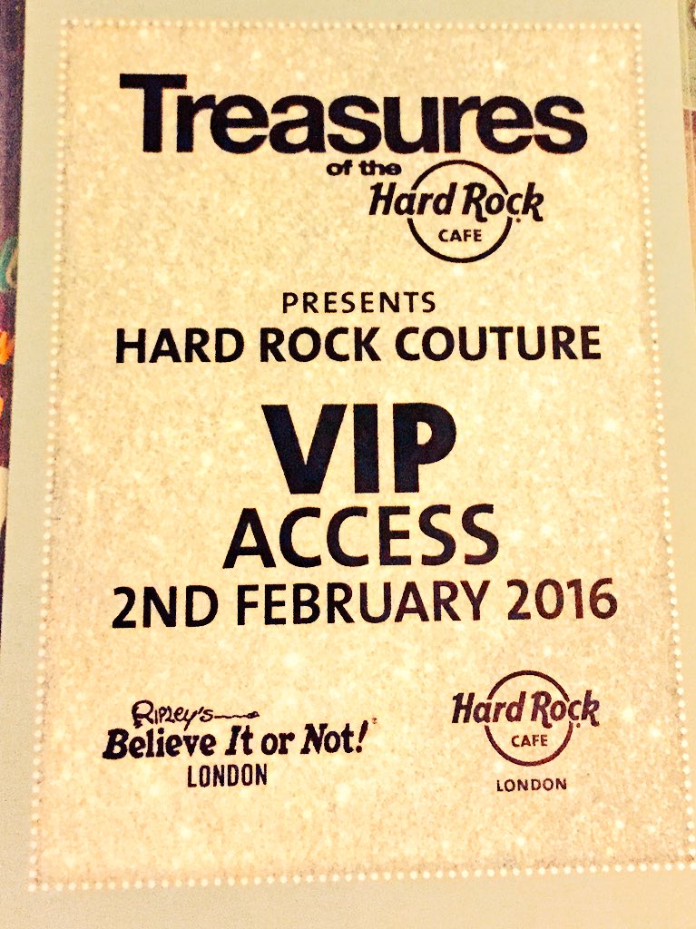 uktickets's tweet photo. Such a fab night at the launch of #RockingRipleys @RipleysLondon @HardRock amazing collection of Rock Couture https://t.co/2GyAqjXUGD