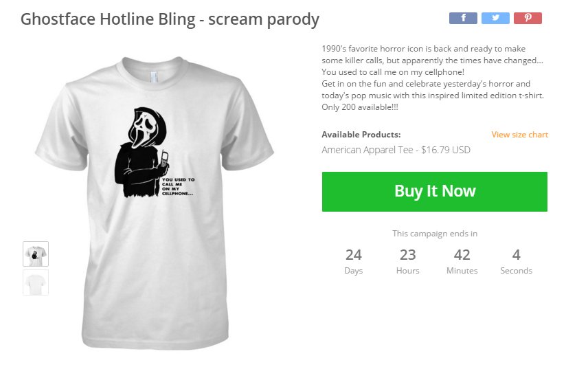 thedylanskylar's tweet photo. #YouUsedToCallMeOnMyCellphone . #SCREAM inspired shirt https://t.co/rtEYI5YrYb  - #HotlineBling #wescraven https://t.co/leVFsyfNtm