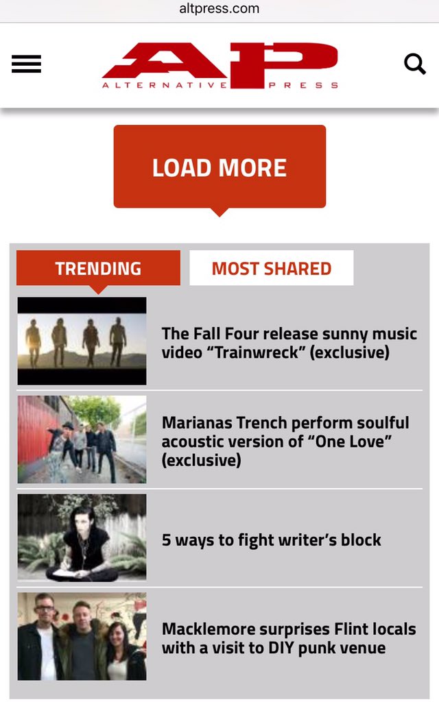 TheFallFour's tweet image. Thanks to the help from all of you, we are currently the number 1 trending article on Altpress.com!! ❤️