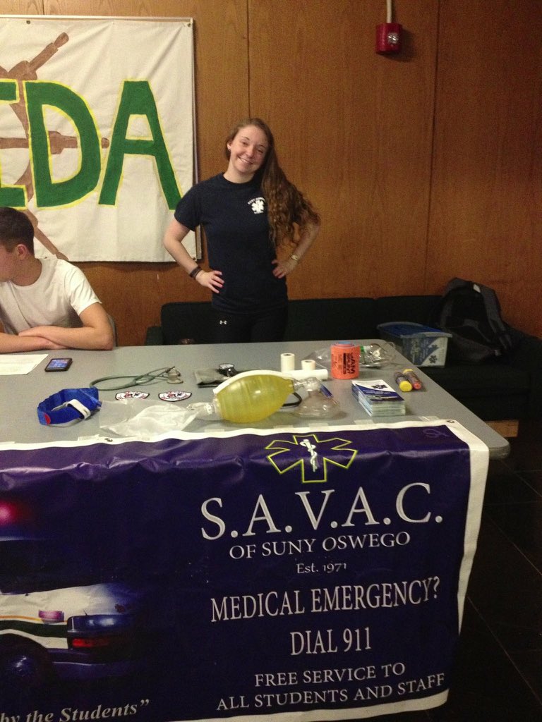 Hey, we are hanging out in Oneida hall! Stop by and say hello! #SAVAC #SUNYOswego #SAVACstrong