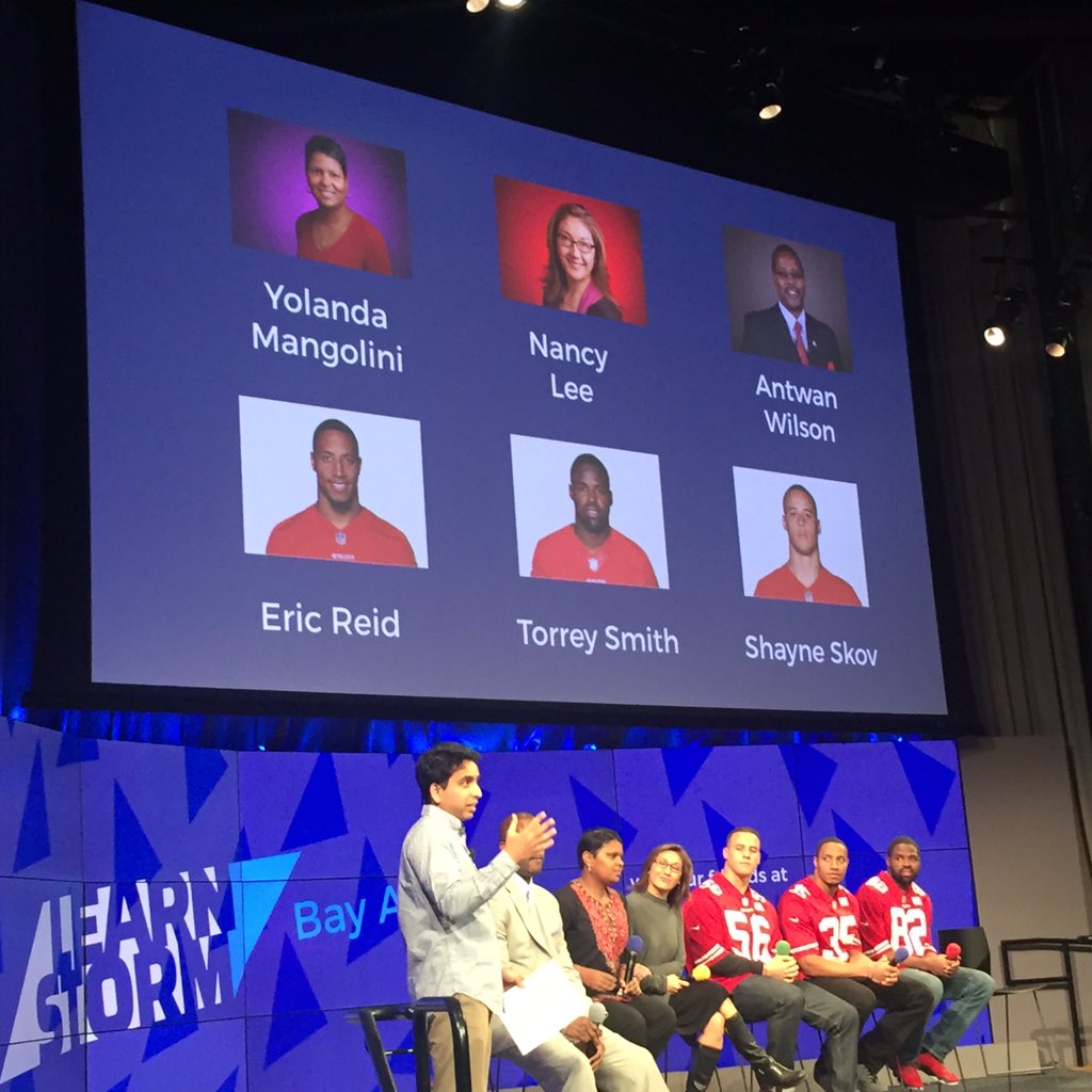 Kicking off Khan Academy's Bay Area #LearnStorm challenge w/major support from <a href="/Googleorg/">Google.org</a> &amp; <a href="/49ers/">San Francisco 49ers</a> Foundation!