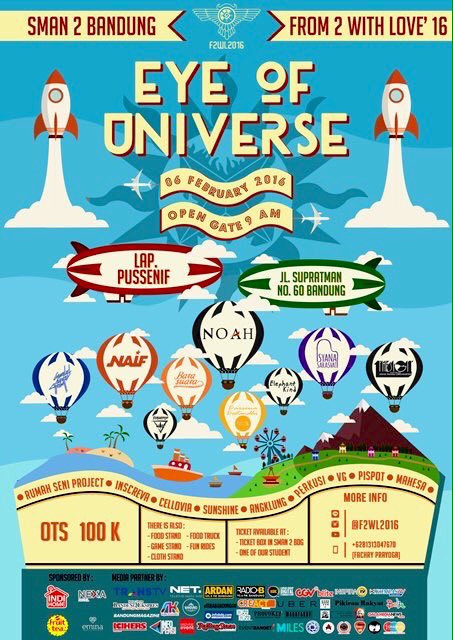 BANDUNG! FEBRUARY 6th 2016 Eye of Universe with <a href="/GAC_music/">Gamaliél Audrey Cantika</a> Dontmissit Troops! 😉 @Troops_Bdg