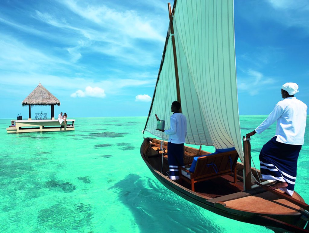 Enjoy a romantic dinner for 2 at one of the private ocean pavilions @tajmaldives resort and spa. #Maldives #romance