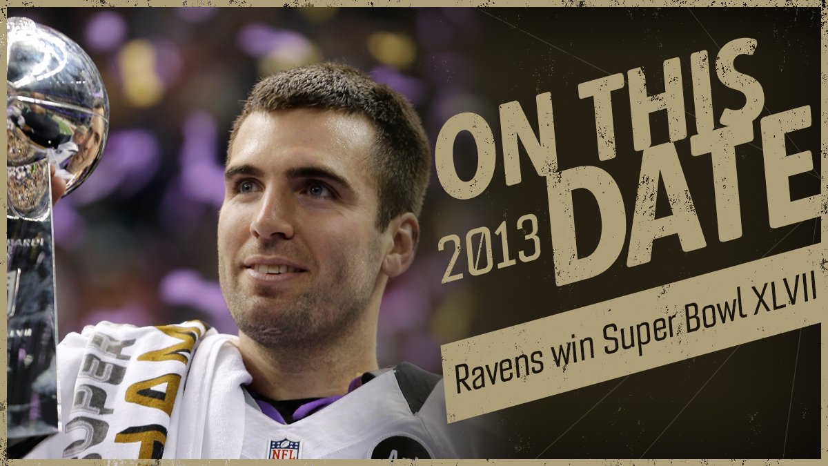 ESPNInsights's tweet photo. 3 years ago today, Joe Flacco and the @Ravens won Super Bowl XLVII by defeating the 49ers https://t.co/j4jxdtPM7G