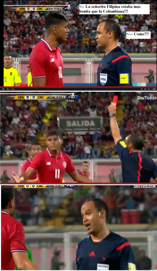jonacr13's tweet photo. Asi se expulsa #venegas #lasele #tomepalpinto  #vencrc #arbitrocolombiano #ticos #tomechichi https://t.co/7O7e190CNk