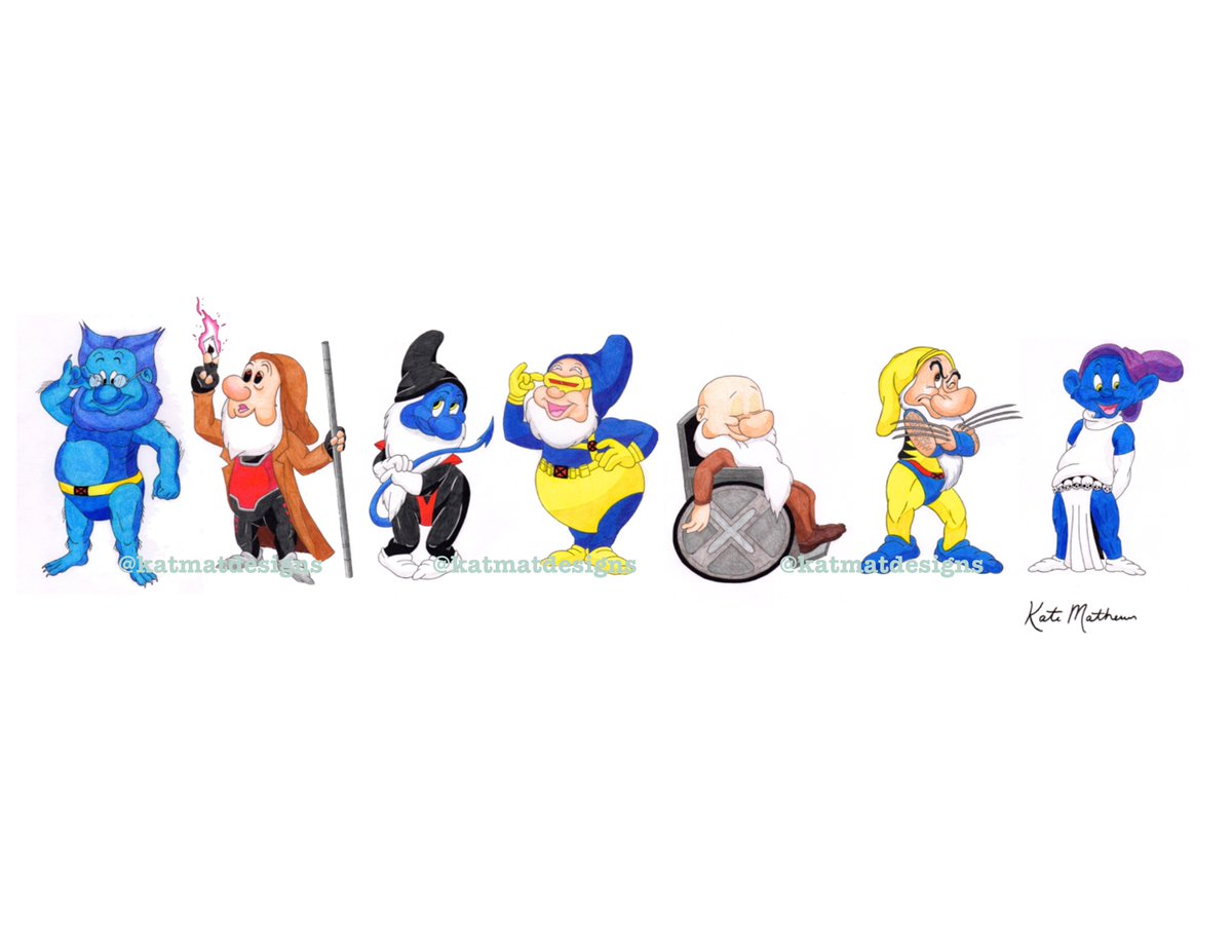 Seananigans418's tweet photo. Another INSANELY awesome #FanArt from @katmatdesigns
#DwarfAppreciationWeek #HeighHo #XmenStyle https://t.co/VbKbh2VumN