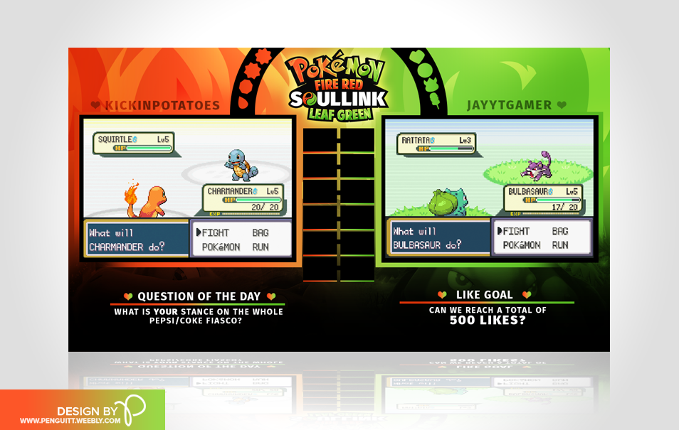 Penguitt On Twitter Had A Blast Making The Designs For Jayytgamer S Pokemon Firered Leaf Green Soul Link With Kickinpotatoes Https T Co Xzntgjhxdi