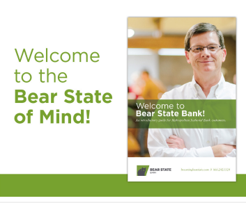 MNBMissouri's tweet photo. Metropolitan customers have received a packet in
the mail welcoming them to the Bear State of Mind! #MNBtoBSB https://t.co/I7tMydjxDu