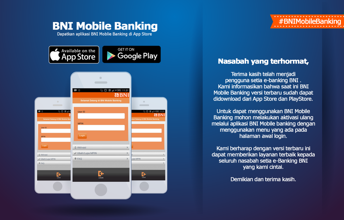 BNI's tweet photo. Gunakan #BNIMobileBanking untuk kenyamanan dan keamanan bertransaksi. https://t.co/EL241t2bgB