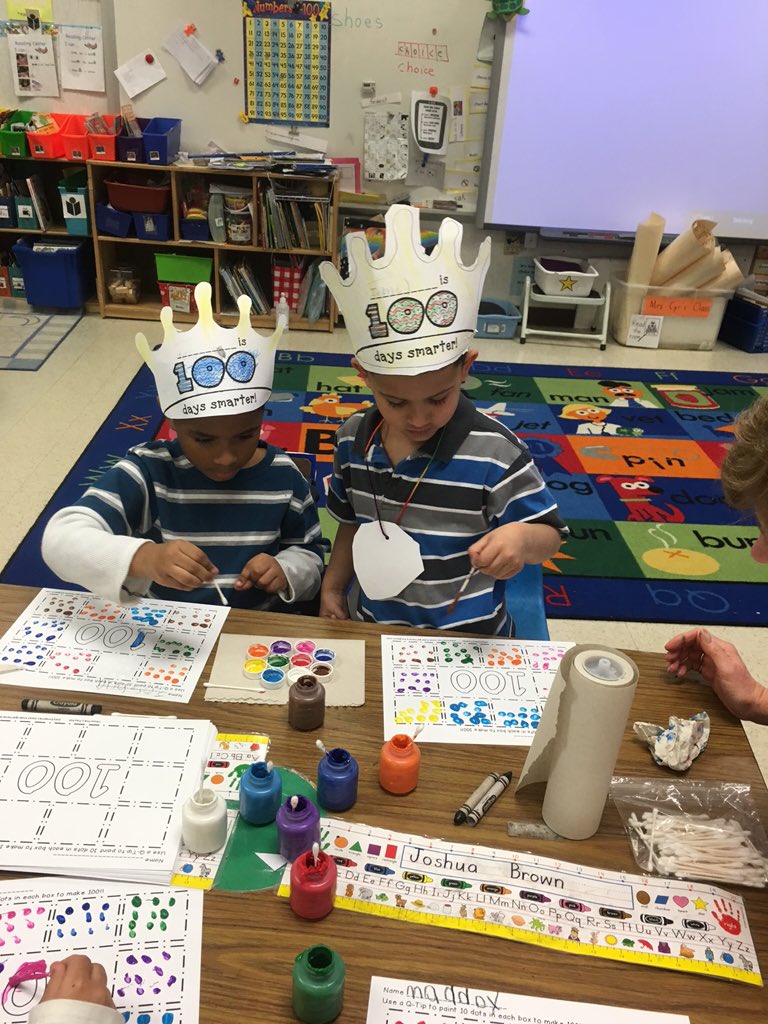 100th day of school n kindergarten looks like this...