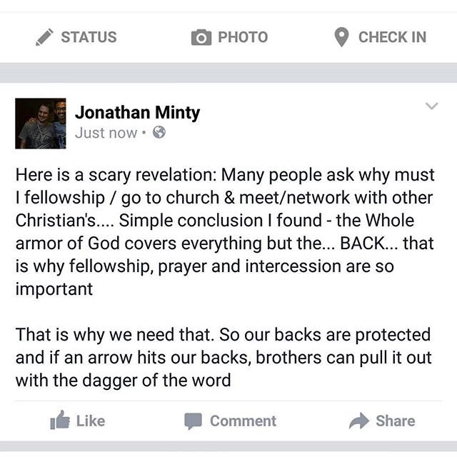 jonathanminty's tweet image. Powerful message here about how important it is to stay in fellowship